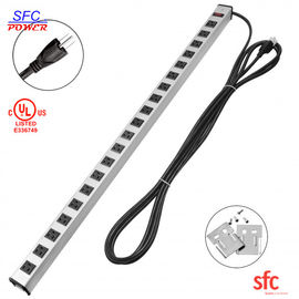 品質  Heavy Duty Slim Multi Outlet Power Strip , 20 Outlet Grounded Multi Plug Extension Cord 工場